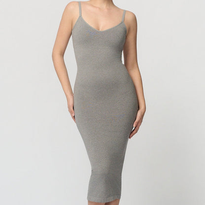 Seamless shaping dress with spaghetti straps