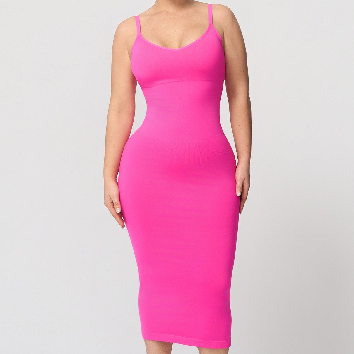 Seamless shaping dress with spaghetti straps