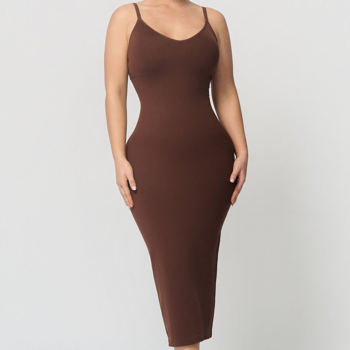 Seamless shaping dress with spaghetti straps