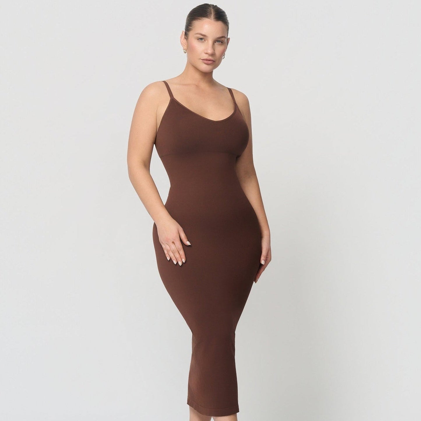 Seamless shaping dress with spaghetti straps