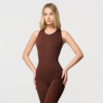 Shaping jumpsuit with zipper