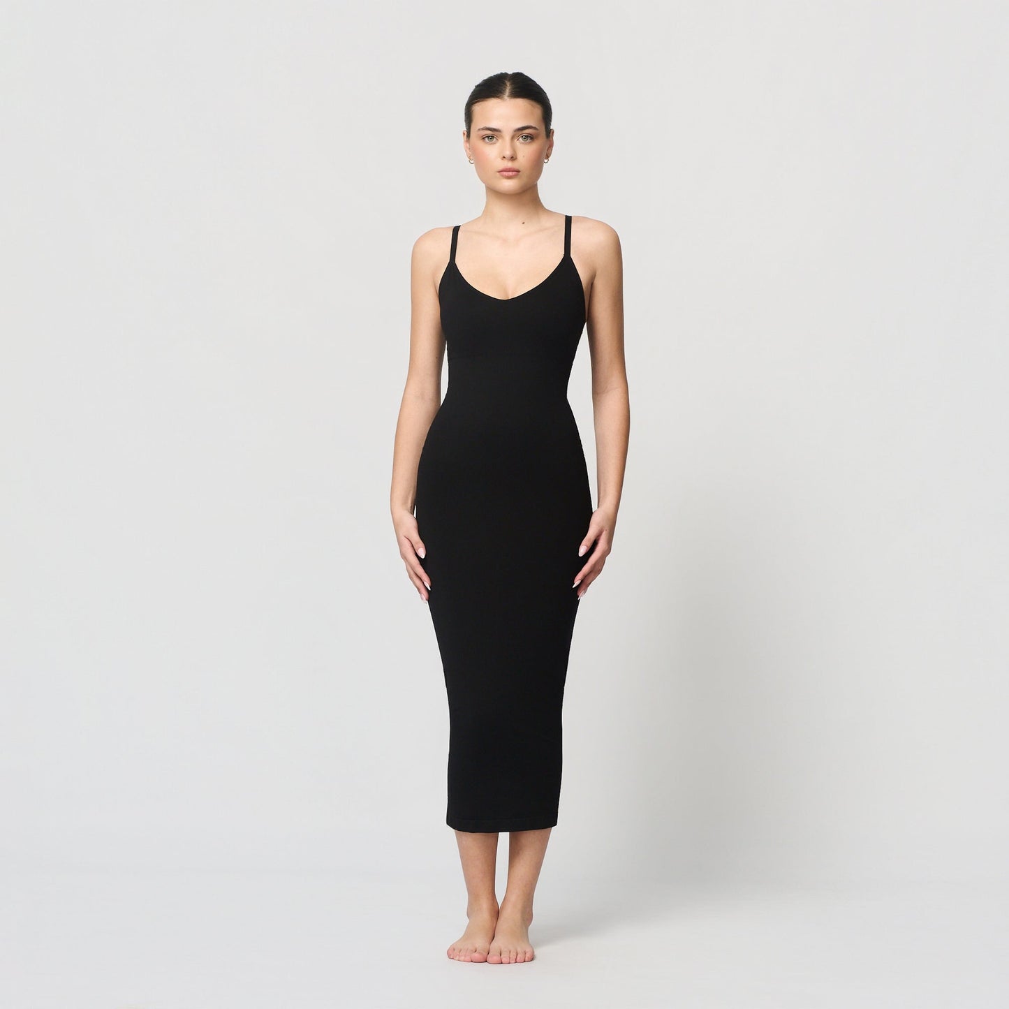 Seamless shaping dress with spaghetti straps