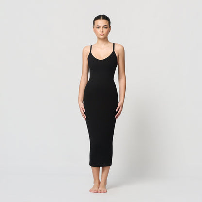 Seamless shaping dress with spaghetti straps