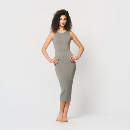 Seamless shaping dress with deep back