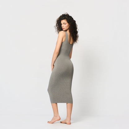 Seamless shaping dress with deep back