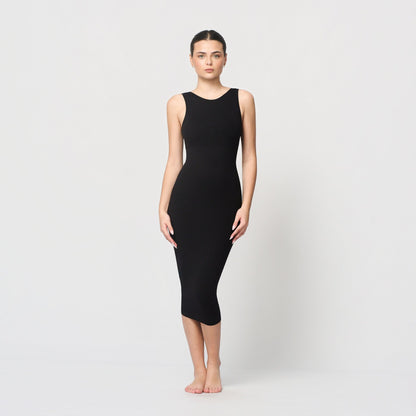 Seamless shaping dress with deep back