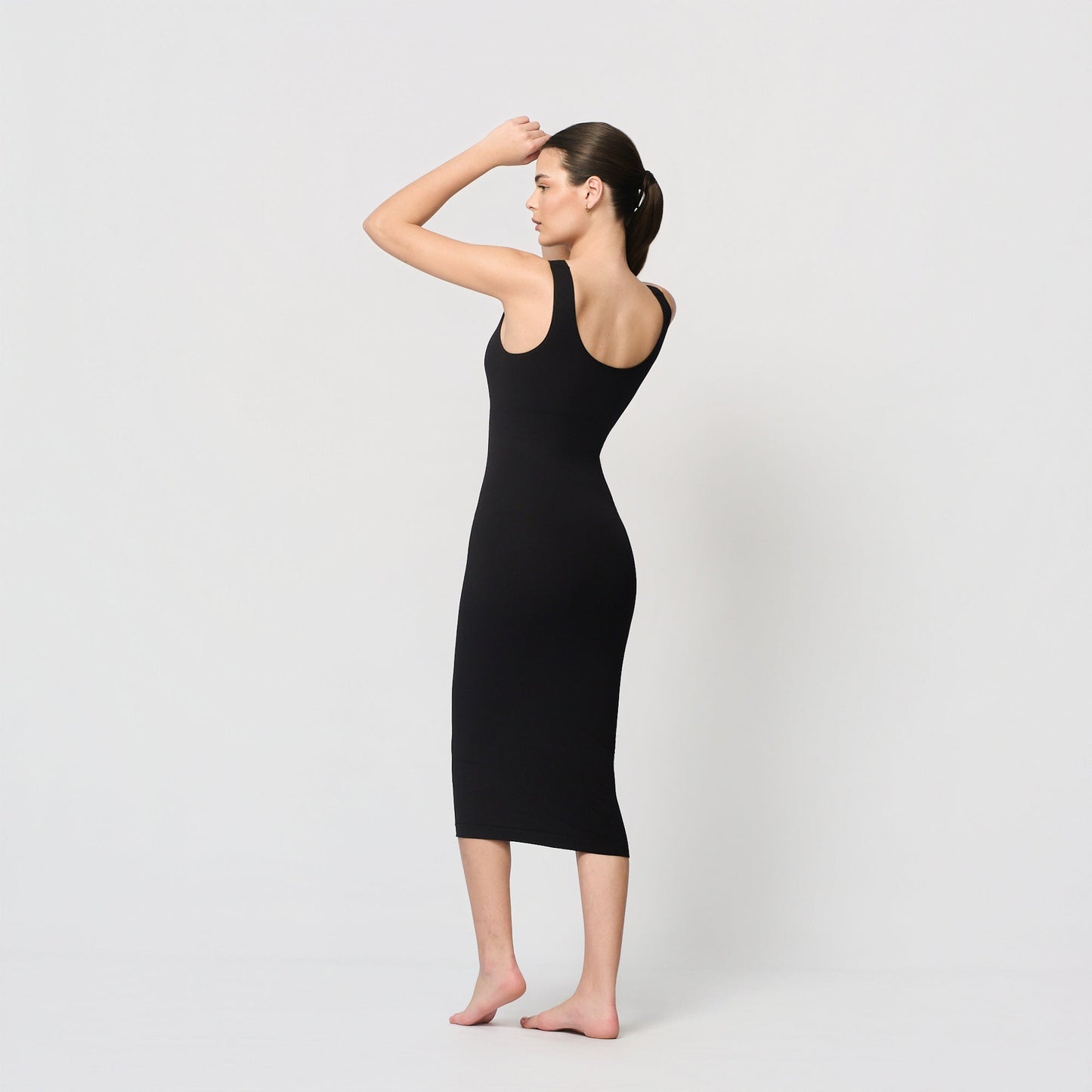 Seamless shaping dress with deep back
