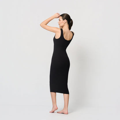 Seamless shaping dress with deep back