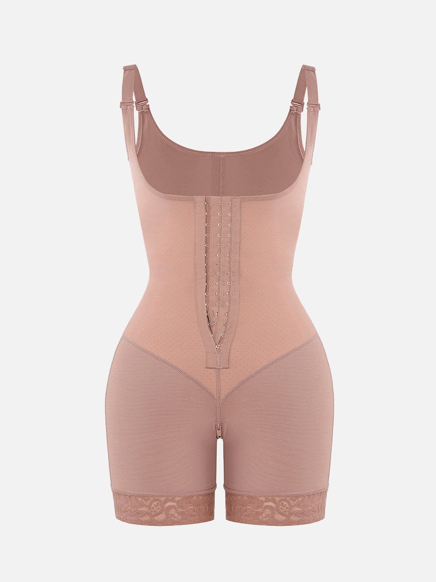 Shaping body with lace trim