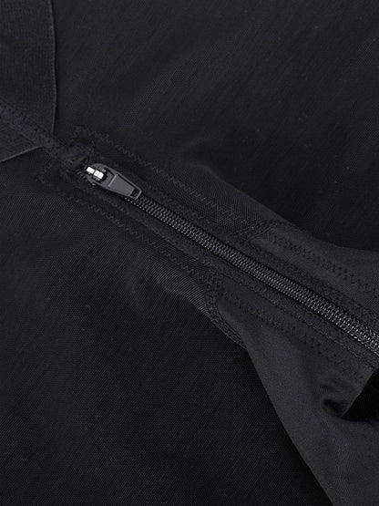Shaping body with zipper