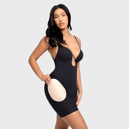 Shaping body with removable padding