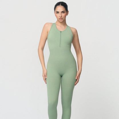 Shaping jumpsuit with zipper