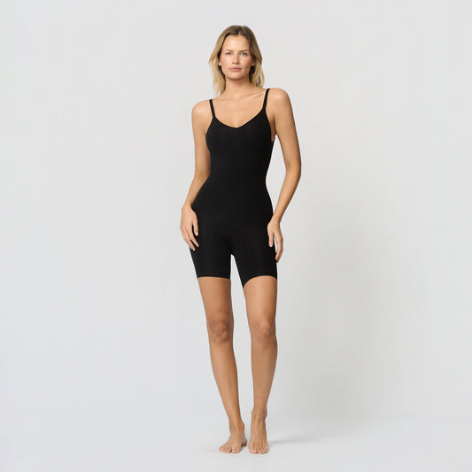 Seamless shaping body with low back