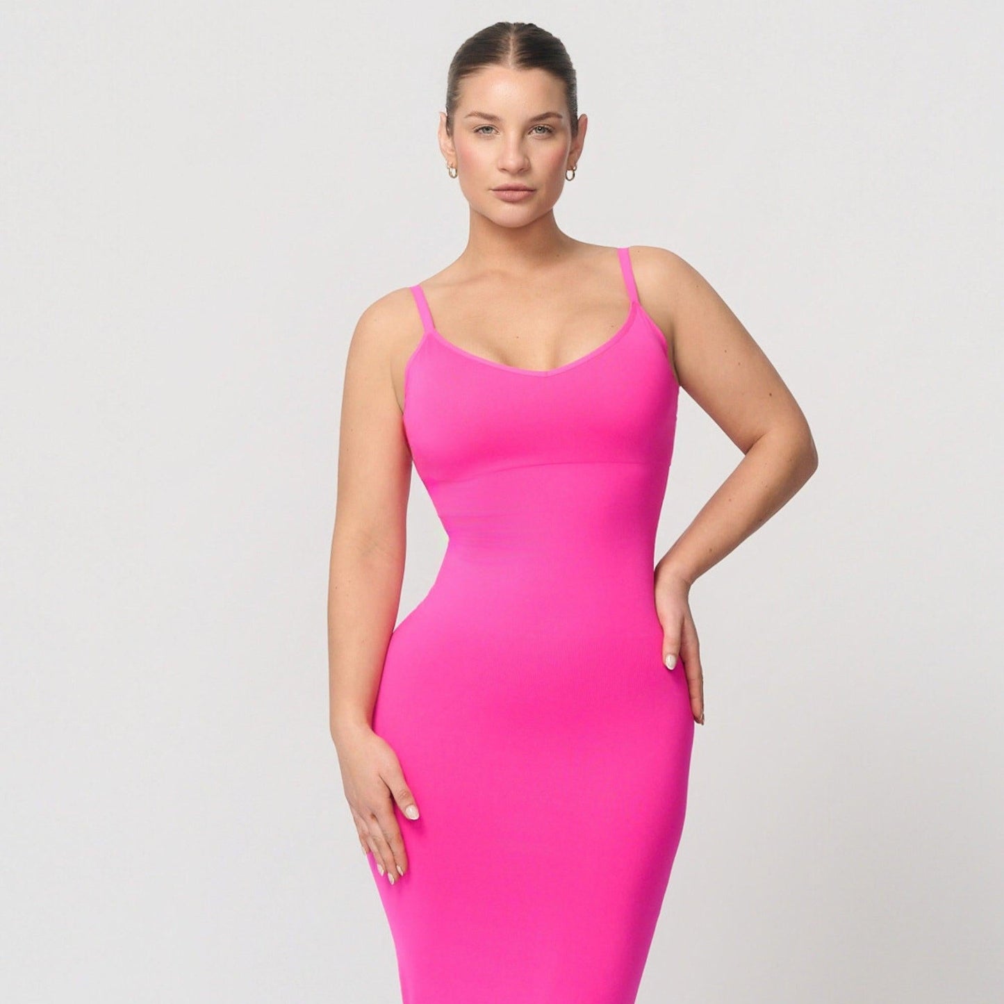Seamless shaping dress with spaghetti straps