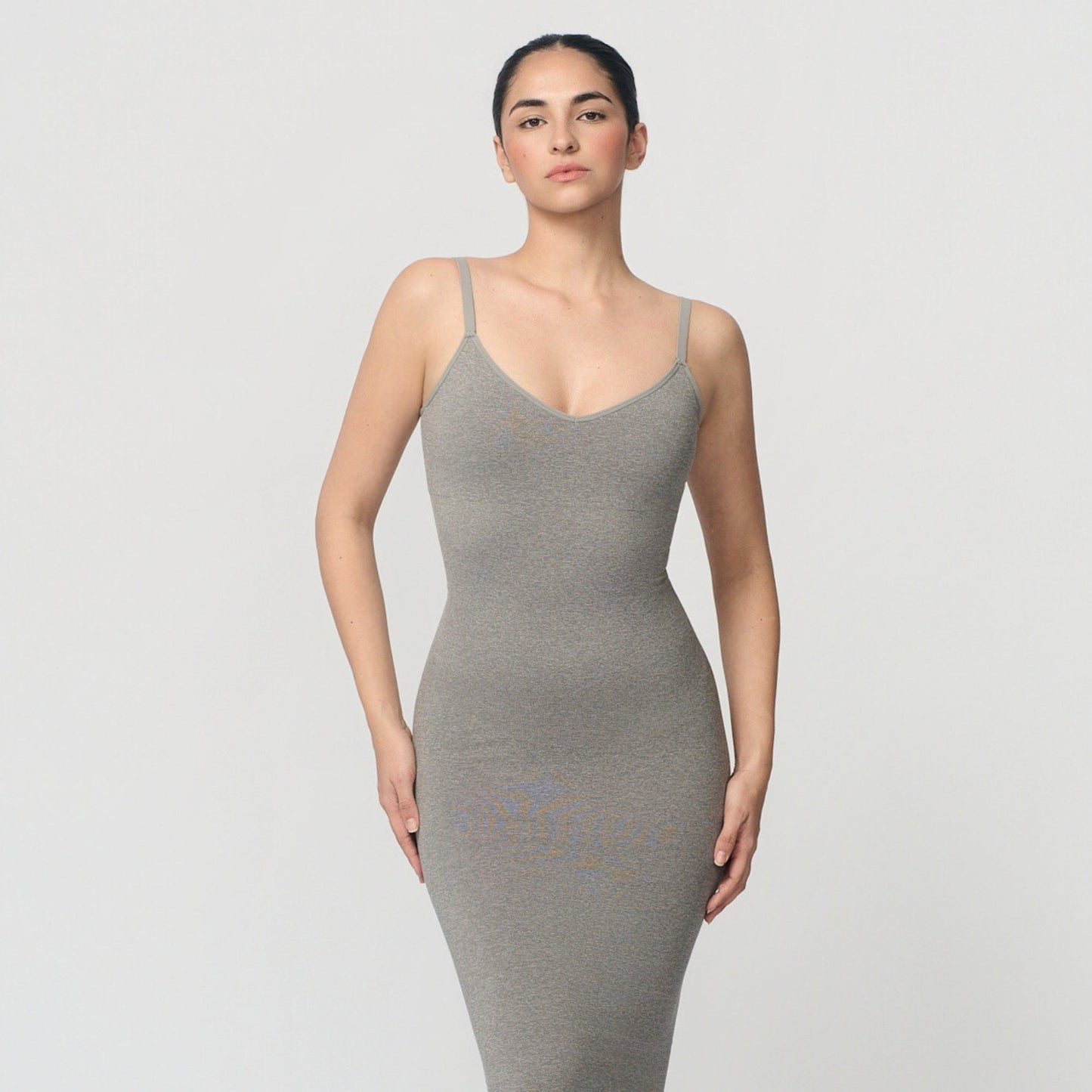 Seamless shaping dress with spaghetti straps