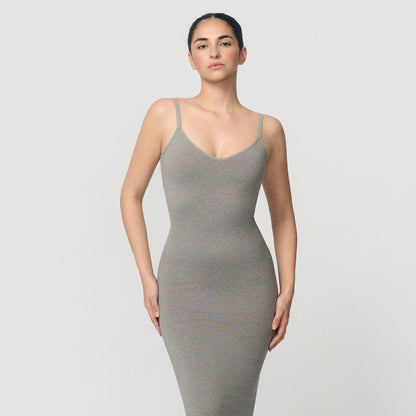 Seamless shaping dress with spaghetti straps
